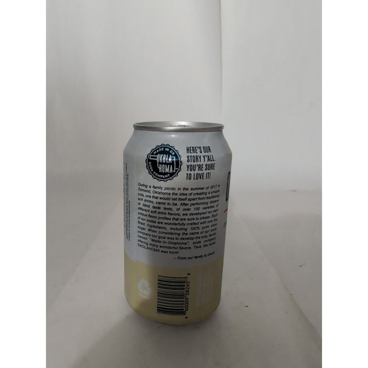 Okola-Homa Cream Soda 12 Ounce Aluminum Can