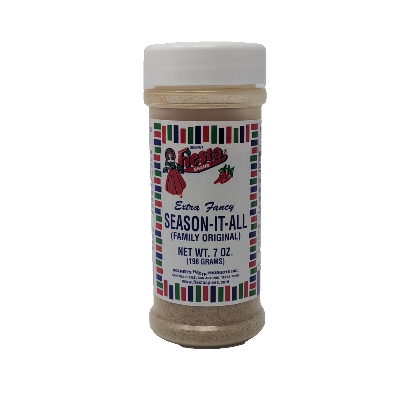 Bolners Fiesta Extra Fancy Season-It-All 7 Ounce Plastic Shaker