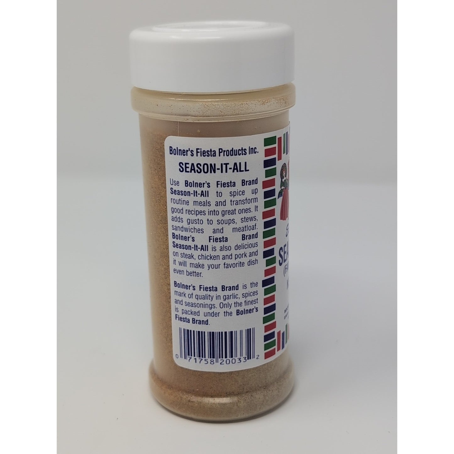 Bolners Fiesta Extra Fancy Season-It-All 7 Ounce Plastic Shaker