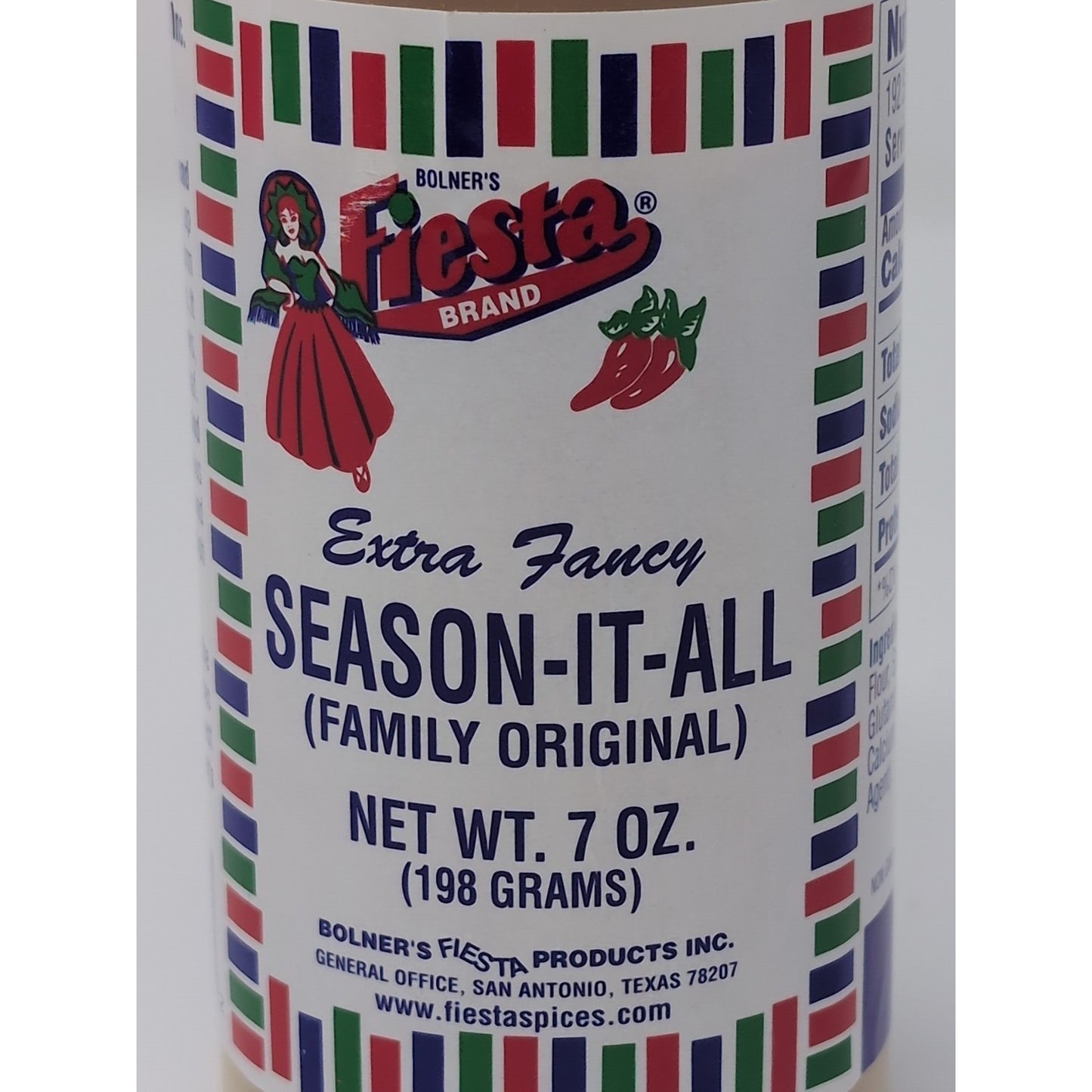 Bolners Fiesta Extra Fancy Season-It-All 7 Ounce Plastic Shaker