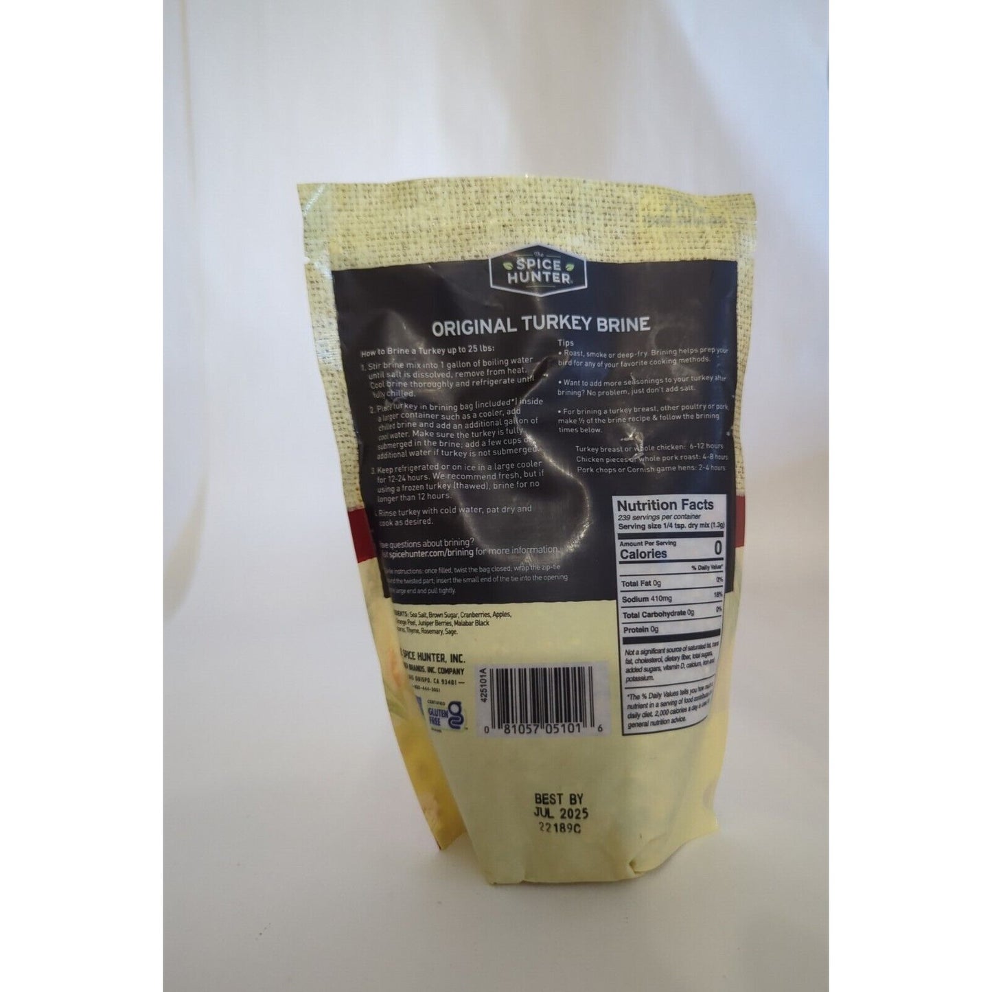 Spice Hunter Turkey Brine & Bag 11 Ounce Bag