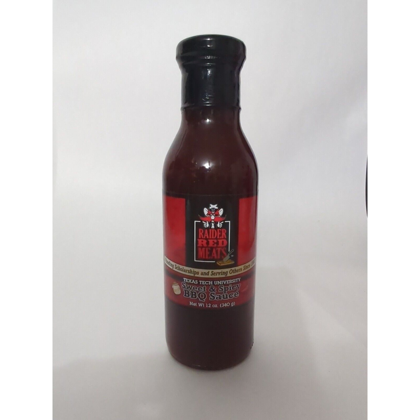 Raider Red Meats Sweet And Spicy Bbq Sauce 12 Ounce Glass Bottle Texan Spice 