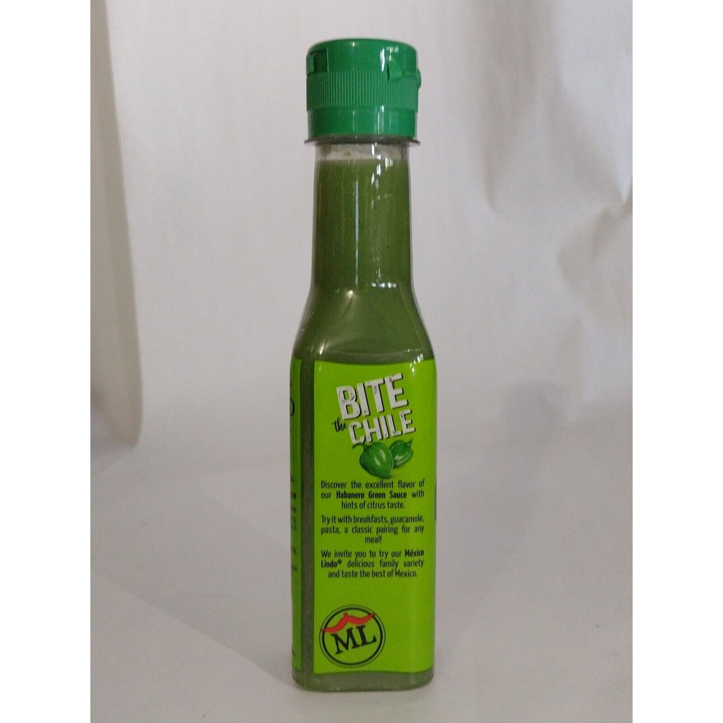 Mexico Lindo Green Habanero Hot Sauce 5 Ounce Plastic Bottle