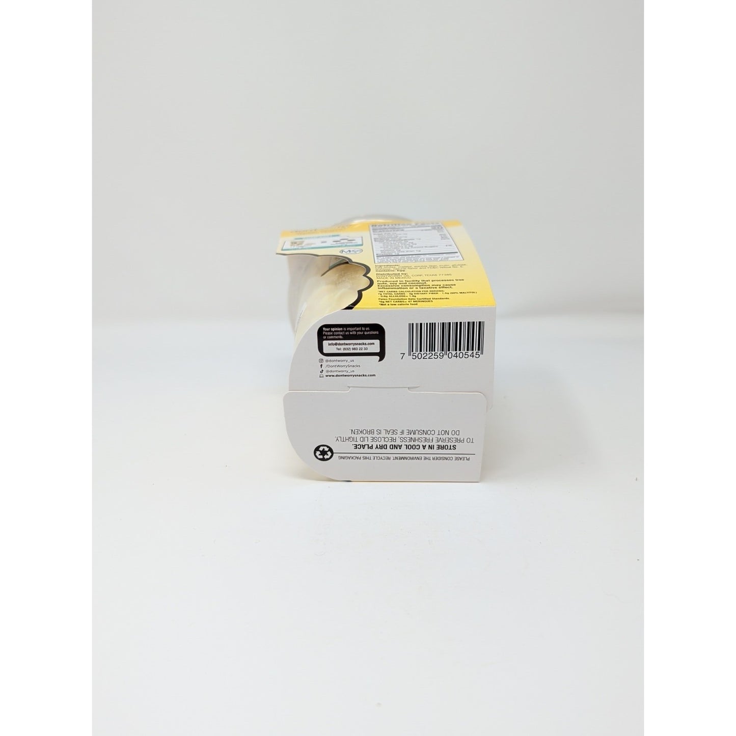 don'tworry Meringues Vanilla Flavor 1.4 Ounce Plastic Container