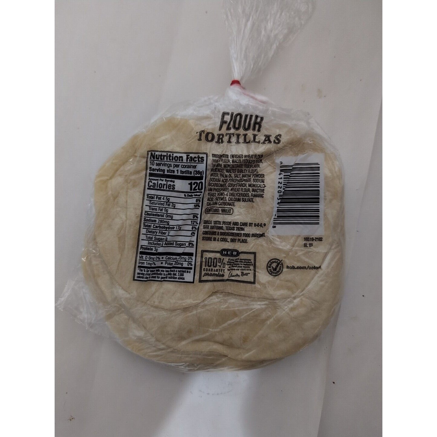 HEB Flour Tortillas 10 Count Package
