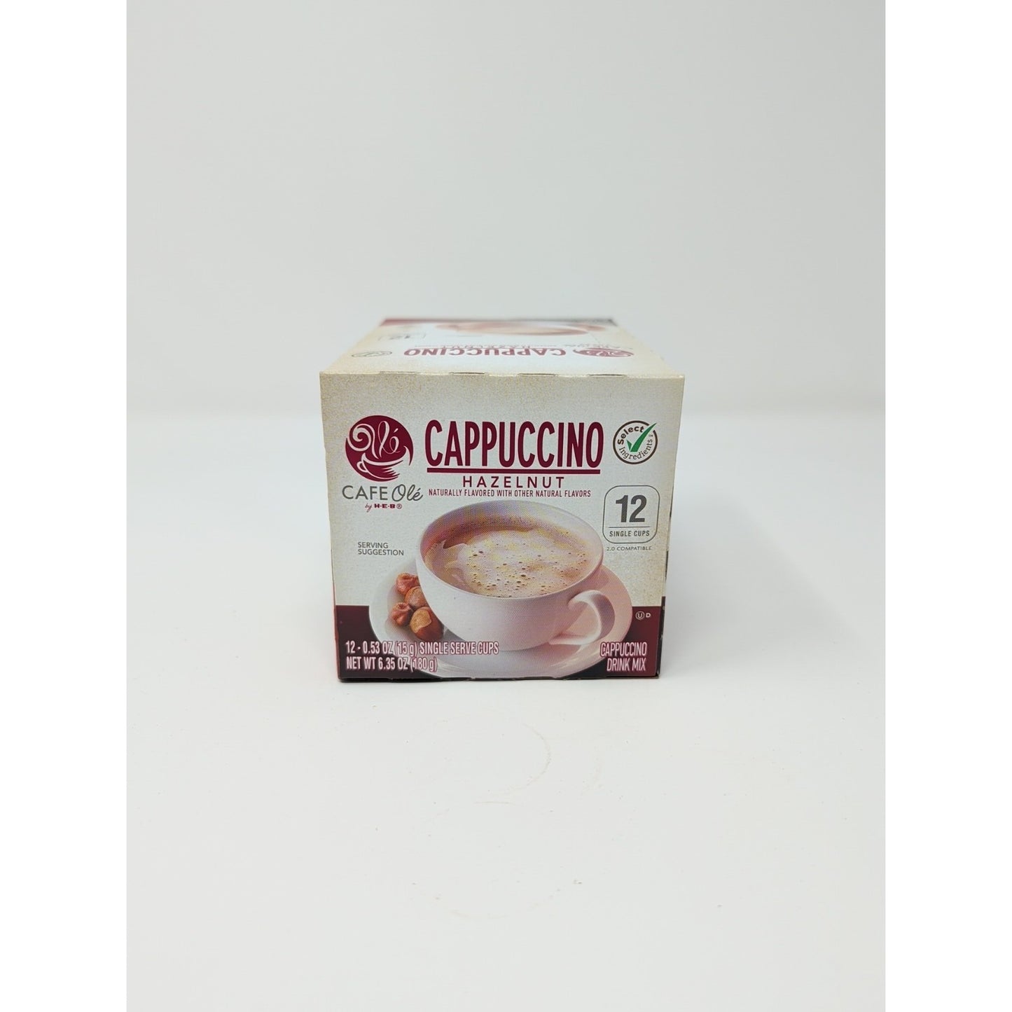Cafe Ole By HEB Cappuccino Hazelnut Coffee Drink Mix K-Cups 12 Count
