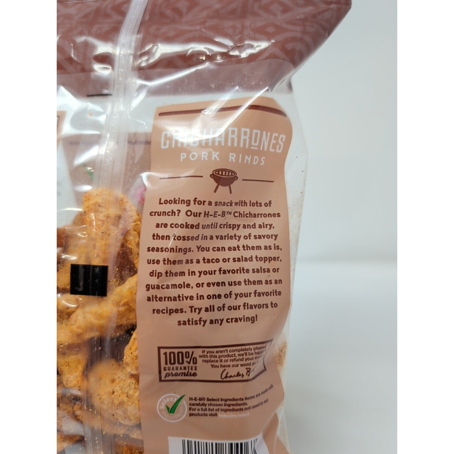 HEB Chicharrones Pork Rinds Bar-B-Que Flavor 5 Ounce Bag