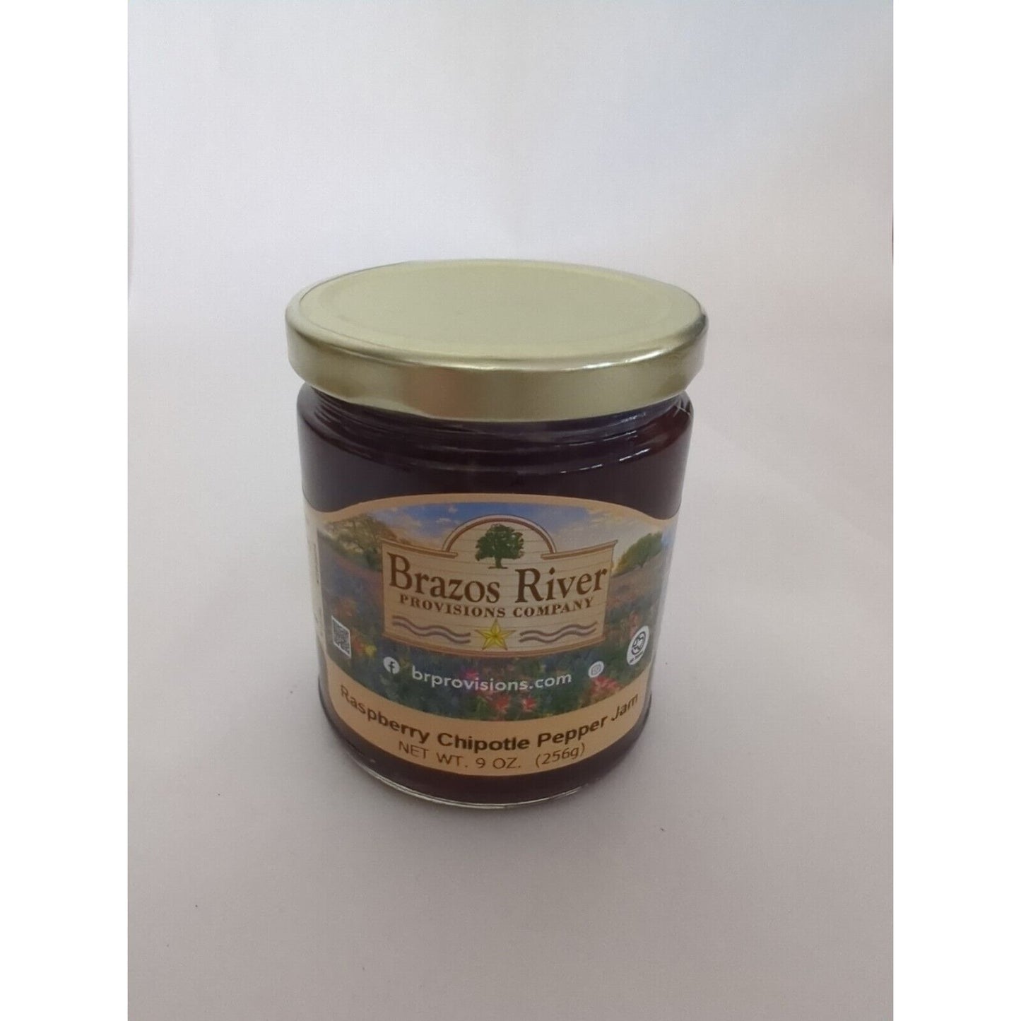Brazos River Provisions Company Raspberry Chipotle Pepper Jam 9 Ounce Glass Jar