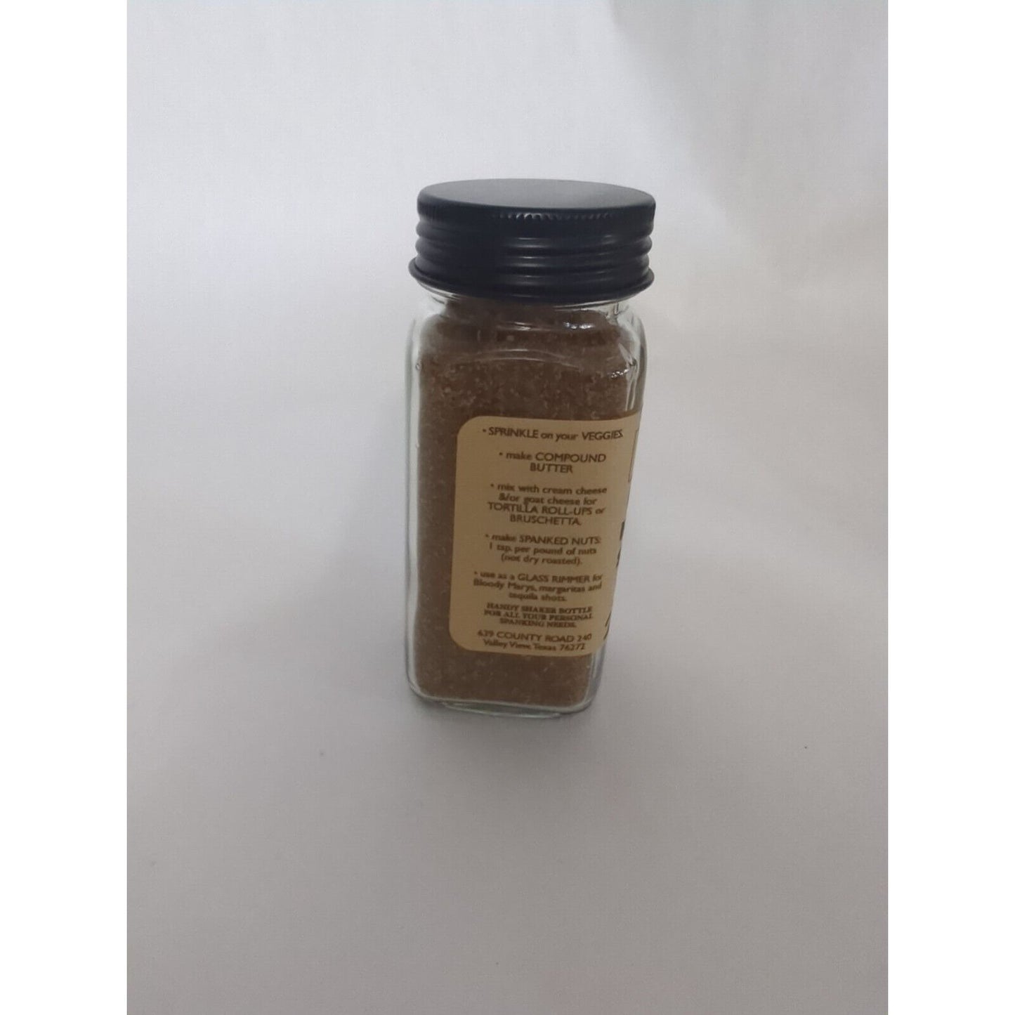 Big Fatty's Mistress Karlita's Spanking Rub 2.5 Oz Glass Shaker