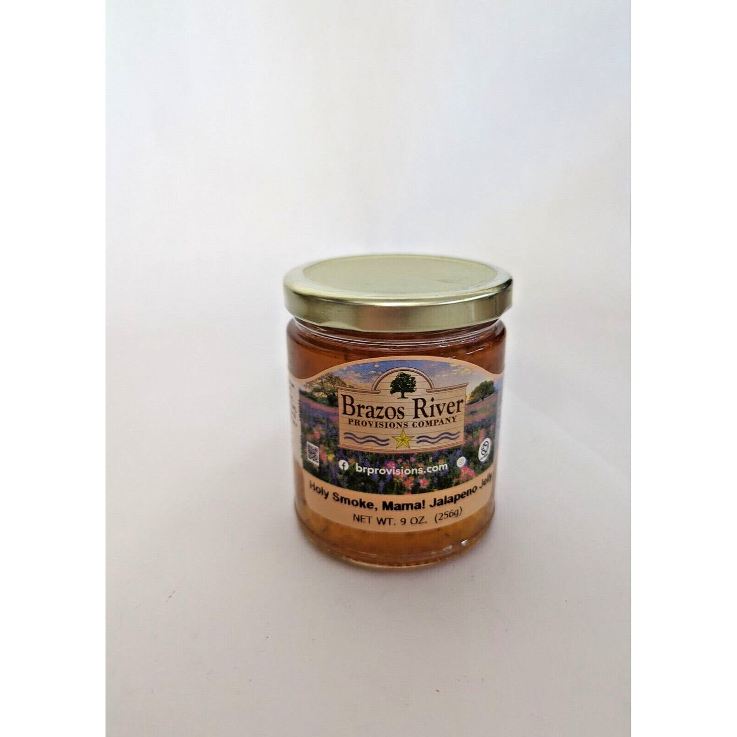 Brazos River Provisions Company Holy Smoke Mama Jalapeno Jelly 9 Ounce Glass Jar