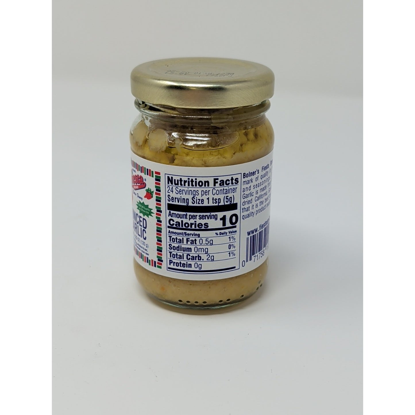 Bolner's Fiesta Minced Garlic 4.25 Ounce Glass Jar