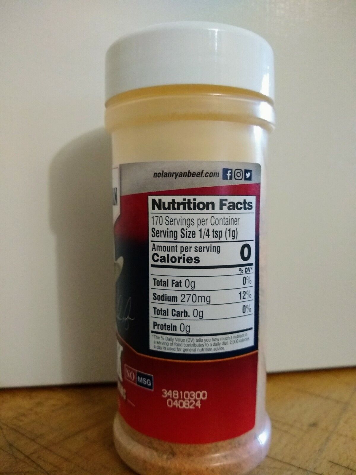 Nolan Ryan Beef Signature Steak Seasoning 6 ounce container