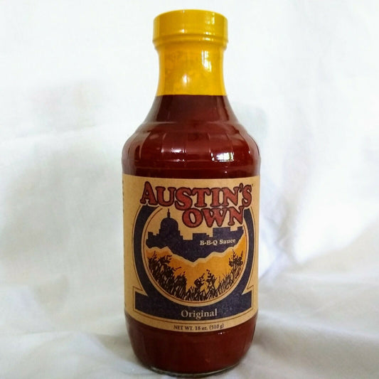 Austin's Own Original BBQ Sauce 18 Ounce Glass Bottle