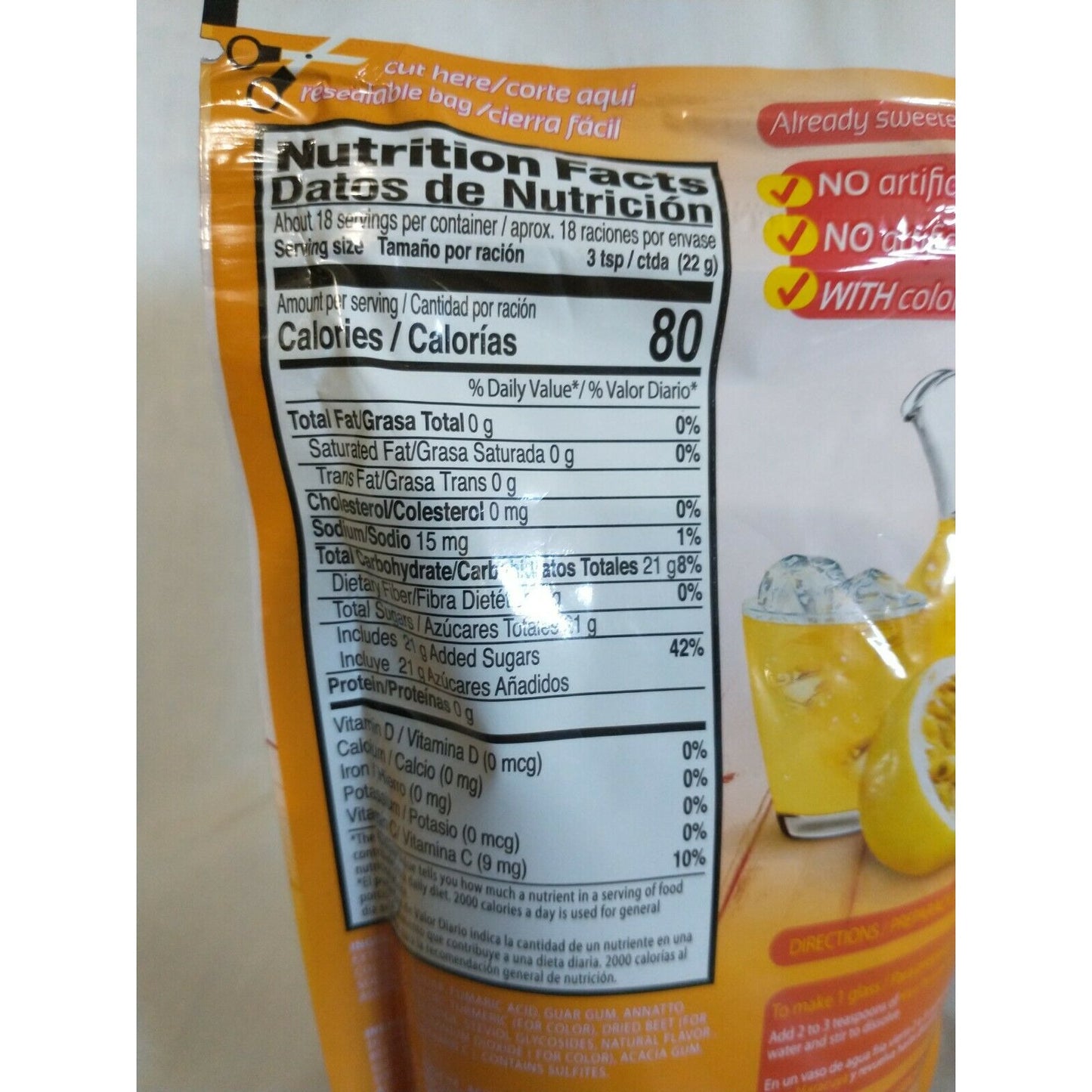 Klass Aguas Frescas Passion Fruit (Maracuya) Drink Mix 14.1 Oz Package