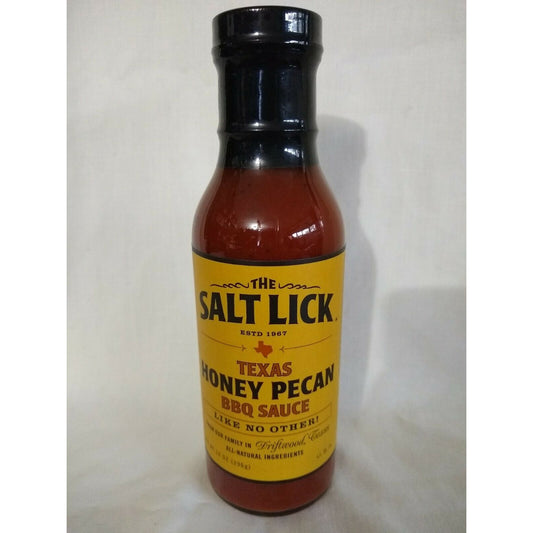 Salt Lick Texas Honey Pecan BBQ Sauce 14 Oz Glass Bottle