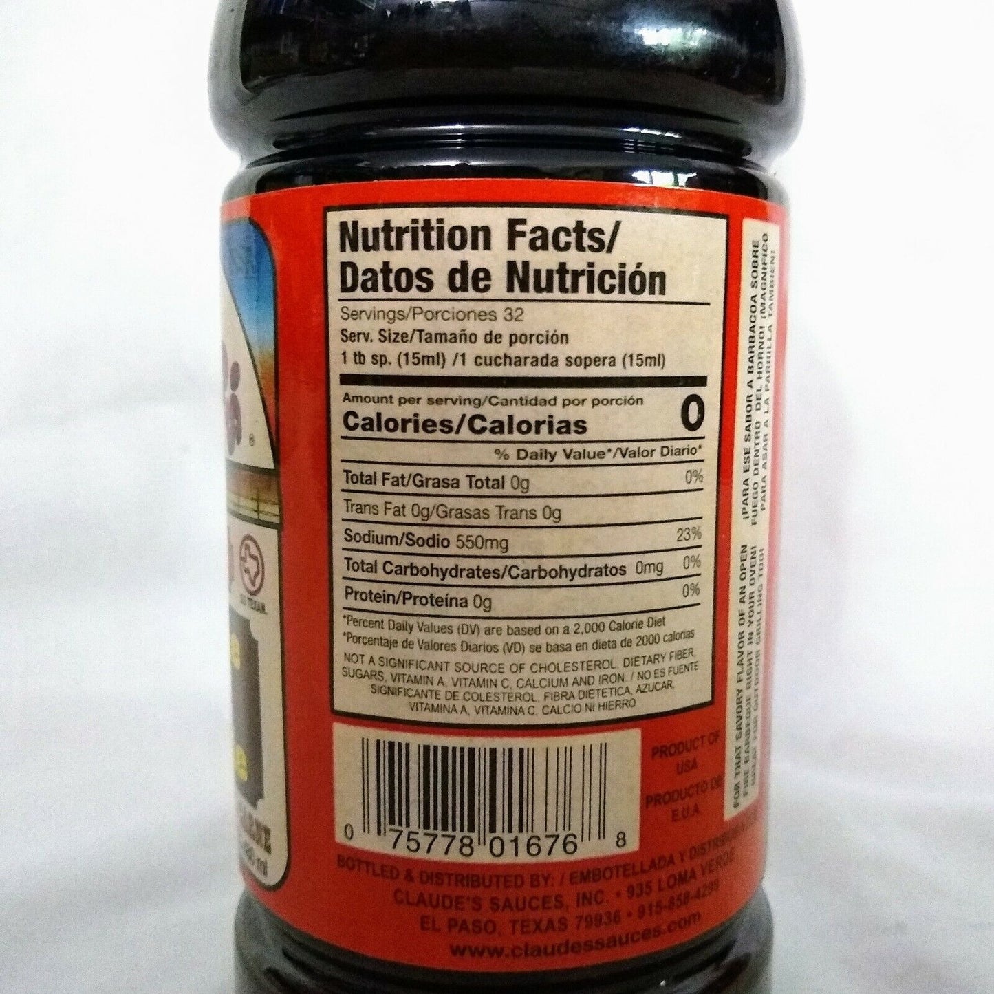 Claude's Hickory Barbeque Meat Marinade 16 Ounce Bottle