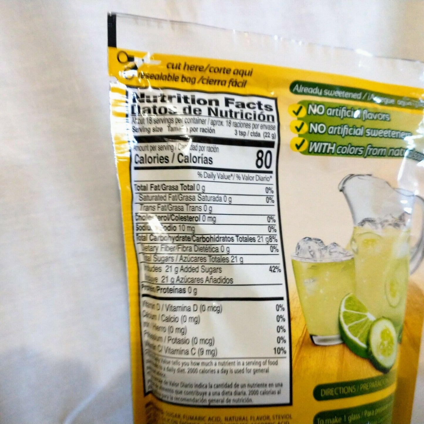 Klass Aguas Frescas Cucumber Lemonade (Limonada Pepino) Drink Mix 14 Oz Package