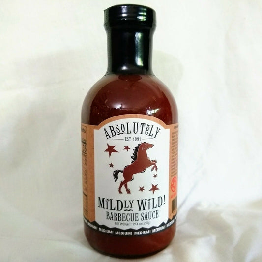 Absolutely Mildly Wild Medium Barbecue Sauce 19.4 Ounce Glass Bottle