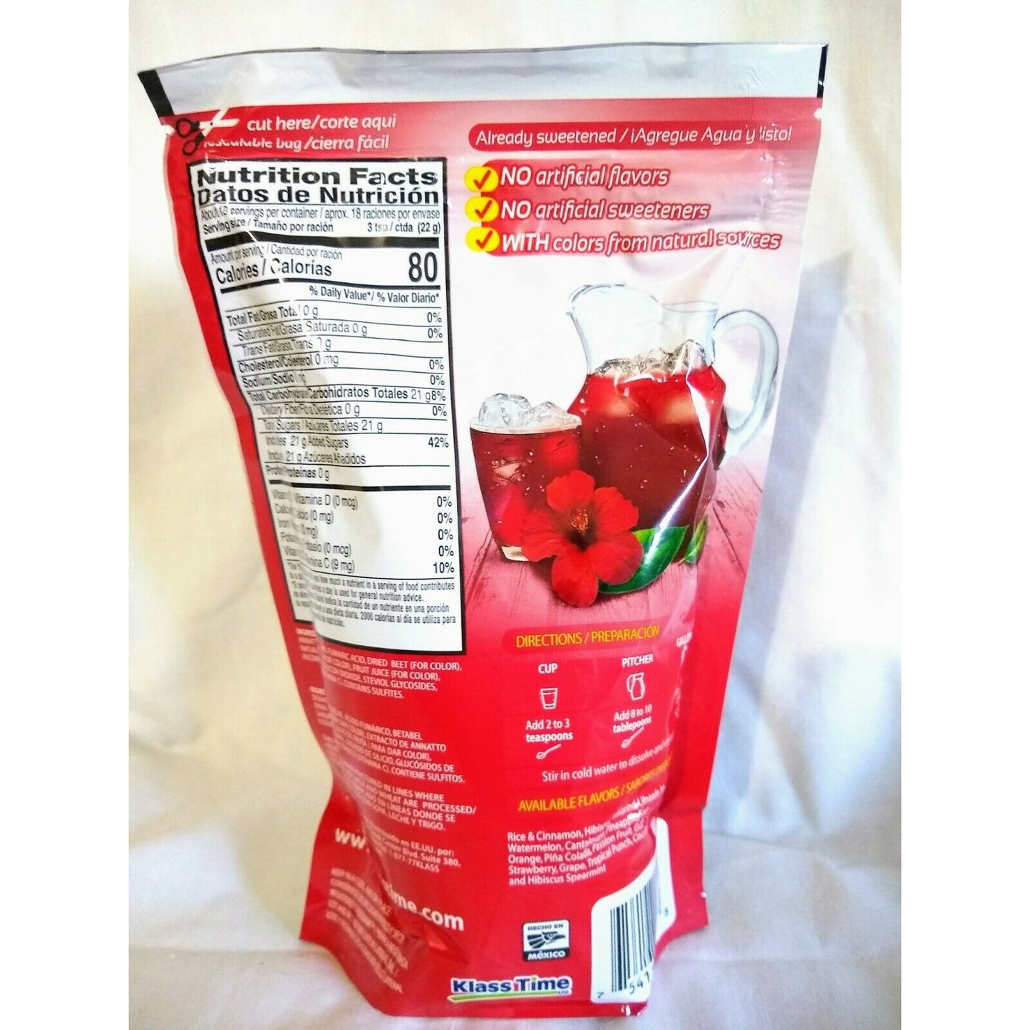 Klass Hibiscus (Jamaica) Powdered Drink Mix 14.1 Oz Package
