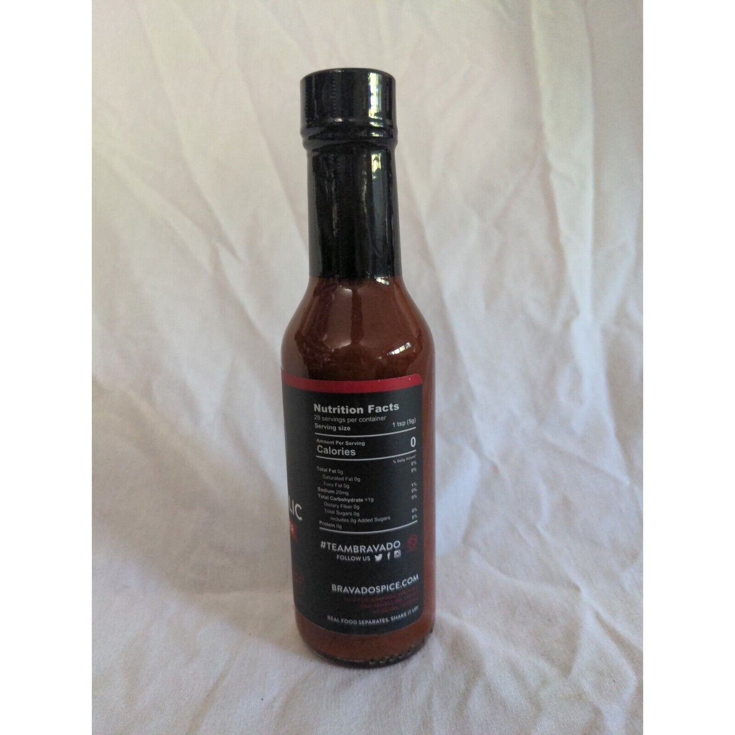 Bravado Spice Co Black Garlic Carolina Reaper Hot Sauce 5 Ounce Glass Bottle
