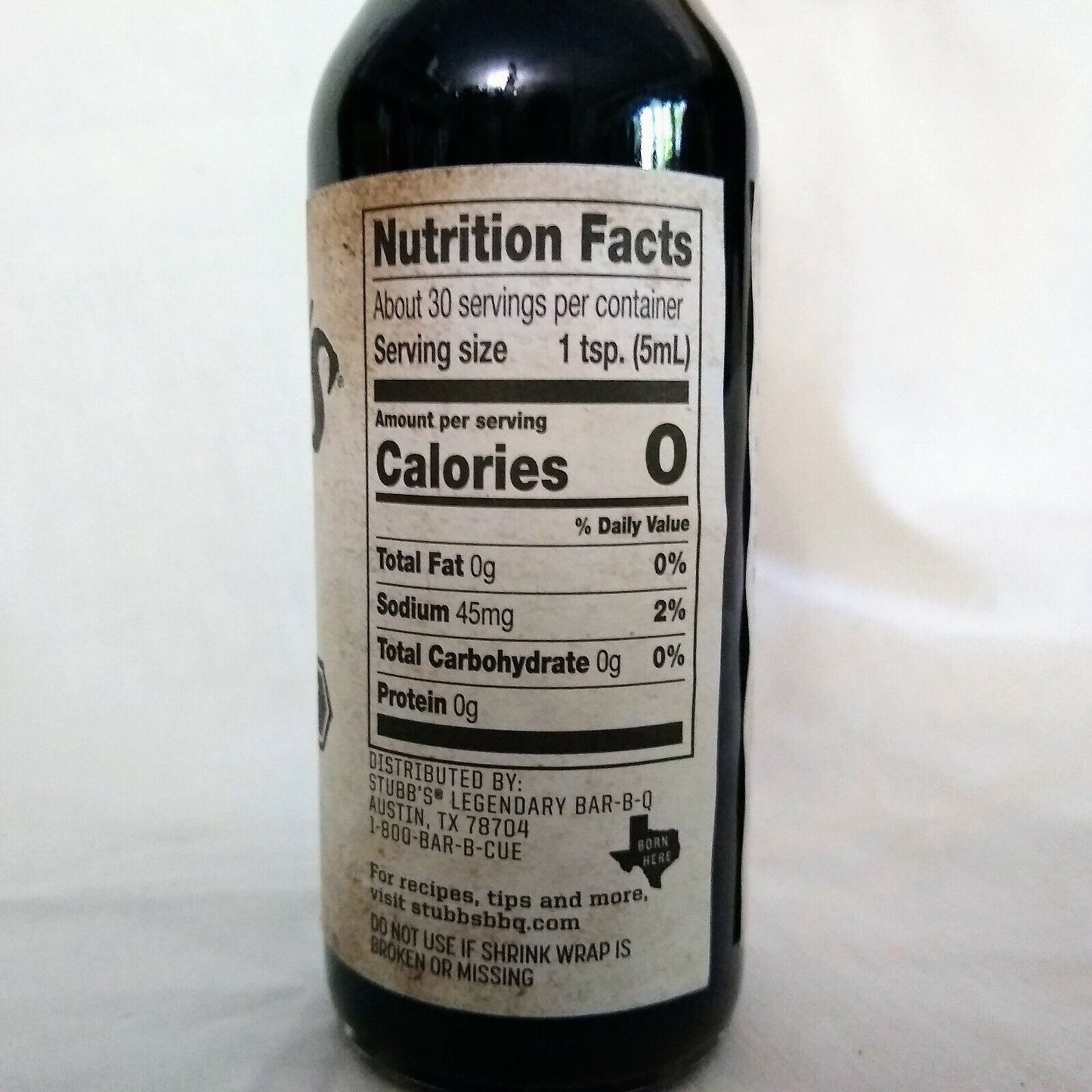 Stubb's Hickory Liquid Smoke 5 Ounce Glass Bottle