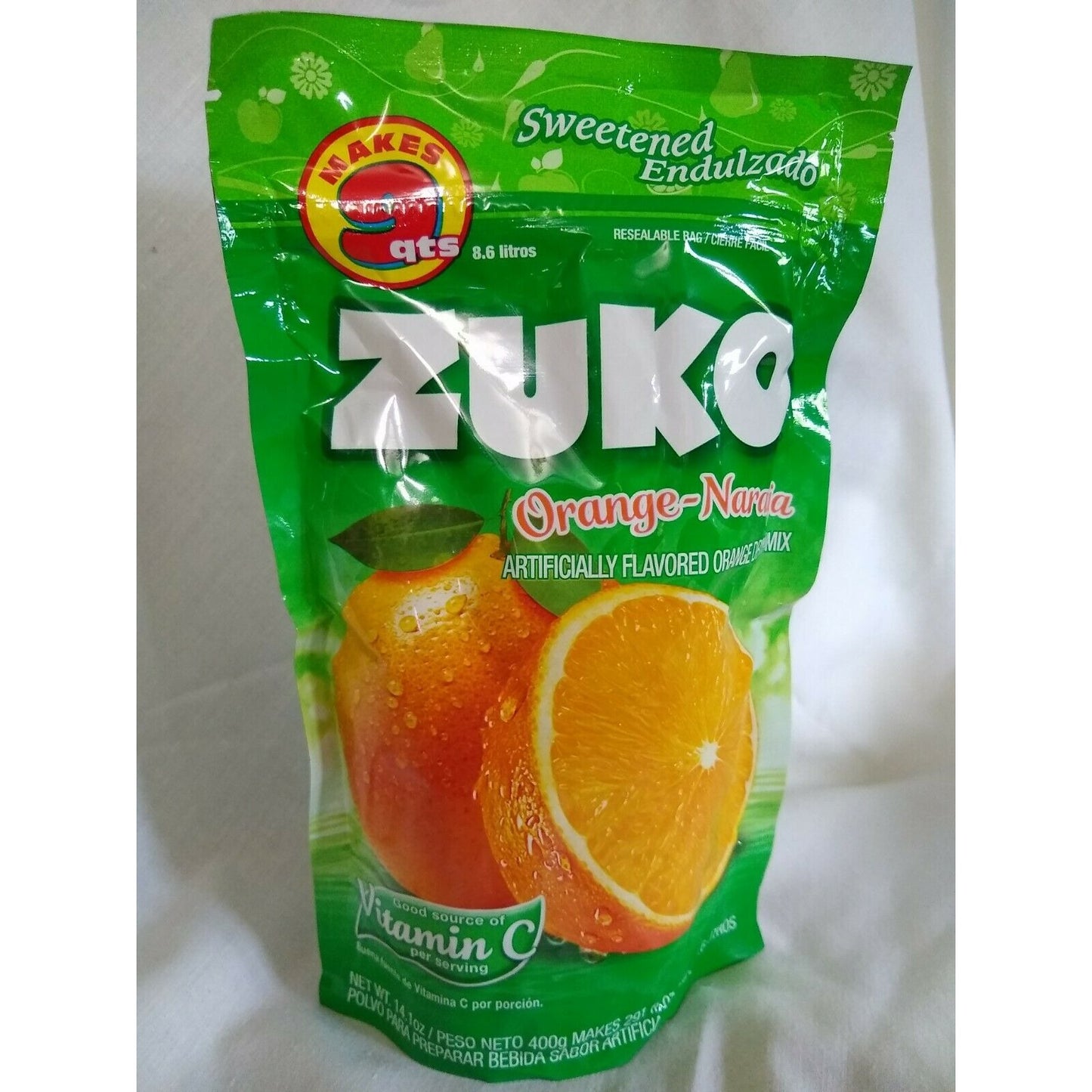 Zuko Aguas Frescas Orange (Naranja) Flavored Drink Mix 14.1 Ounce Package