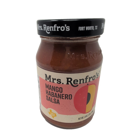 Mrs Renfro's Mango Habanero Salsa 16 Ounce Glass Jar