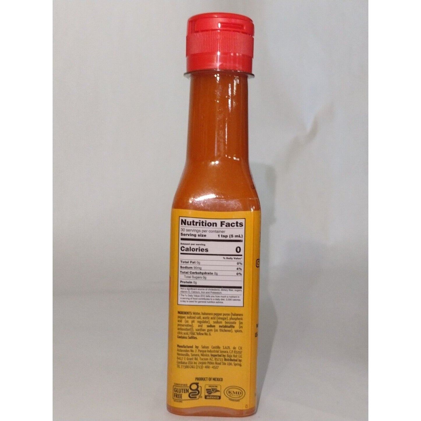 Mexico Lindo Habanero Red Sauce 5 Ounce Plastic Bottle