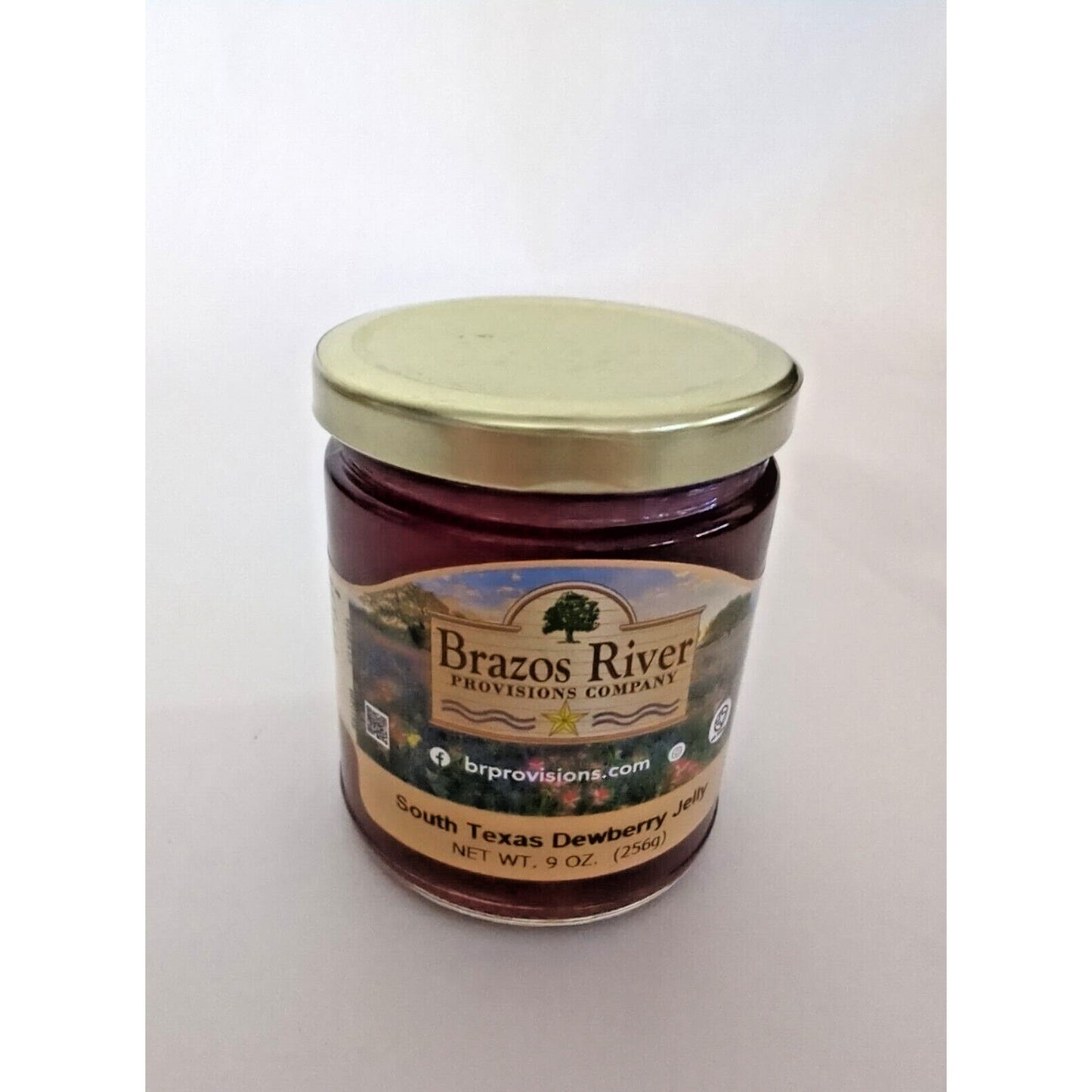 Brazos River Provisions Company South Texas Dewberry Jelly 9 Ounce Glass Jar