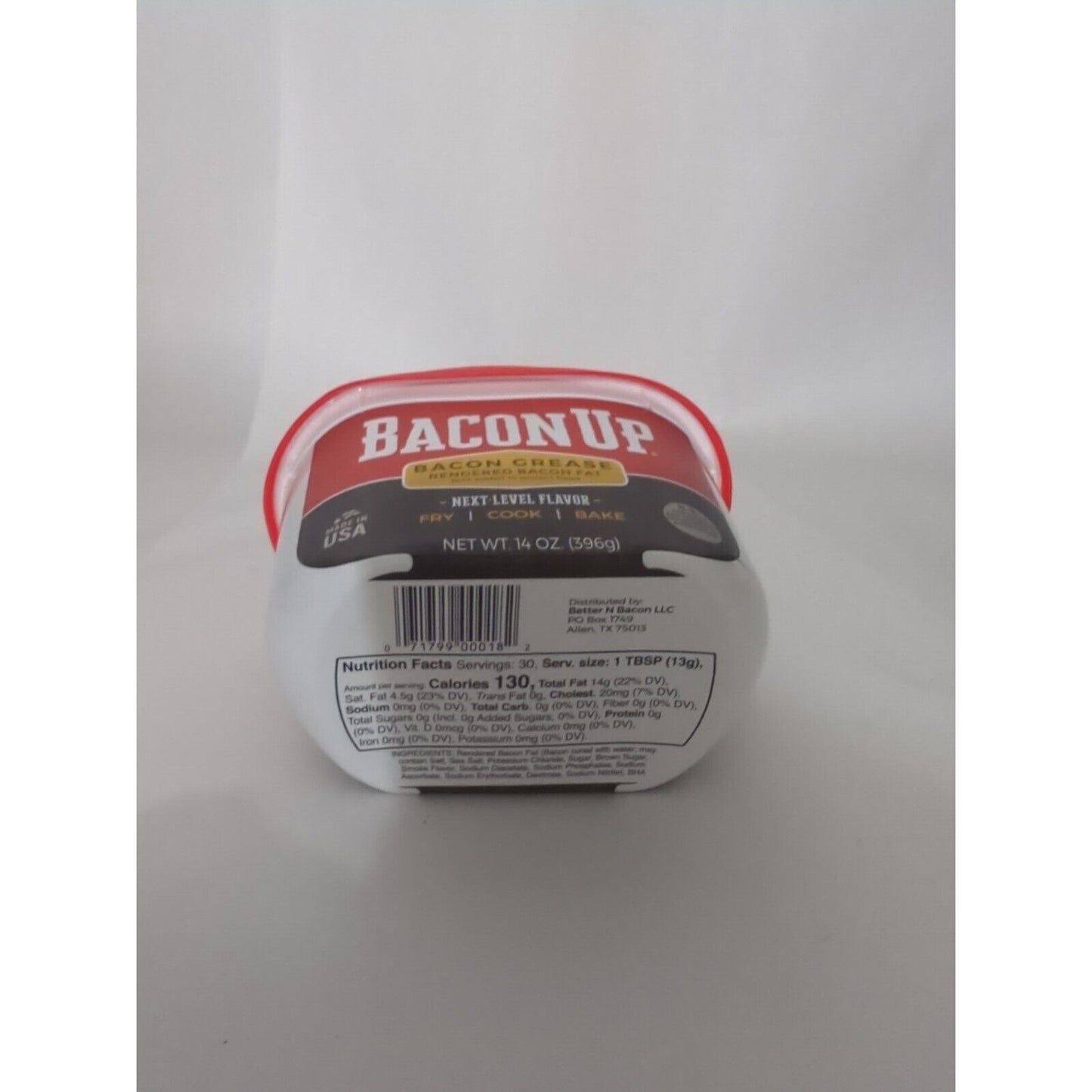 Bacon Up Bacon Grease 14 Oz Tub Container