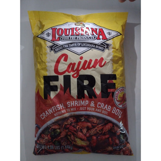 Louisiana Fish Fry Products Cajun Fire Crawfish Shrimp & Crab Boil 4 Pound Bag