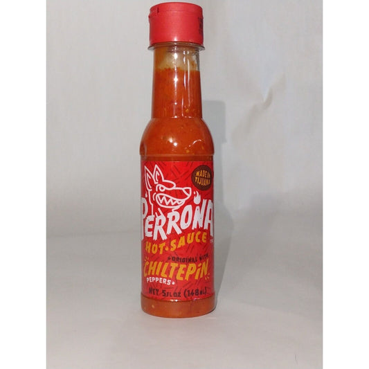La Perrona Original Chiltepin Pepper Hot Sauce 5 Ounce Plastic Bottle