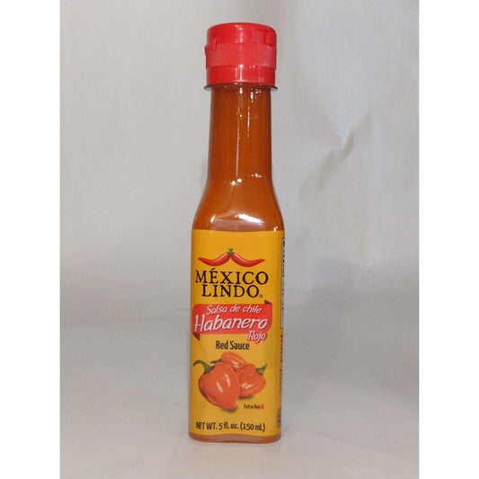 Mexico Lindo Habanero Red Sauce 5 Ounce Plastic Bottle
