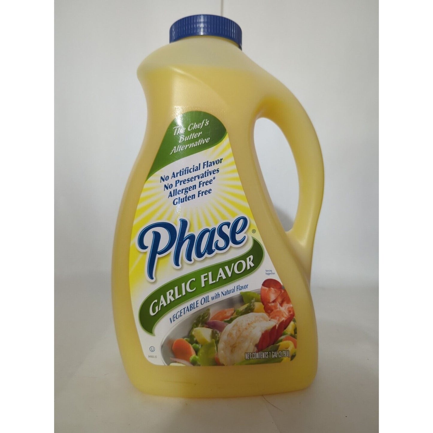 Phase Garlic Flavor Vegetable Oil 1 Gallon Plastic Jug