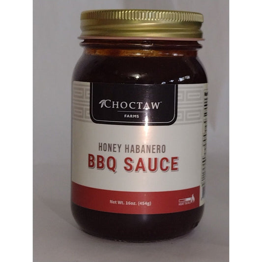 Choctaw Farms Honey Habanero BBQ Sauce 16 Ounce Glass Jar