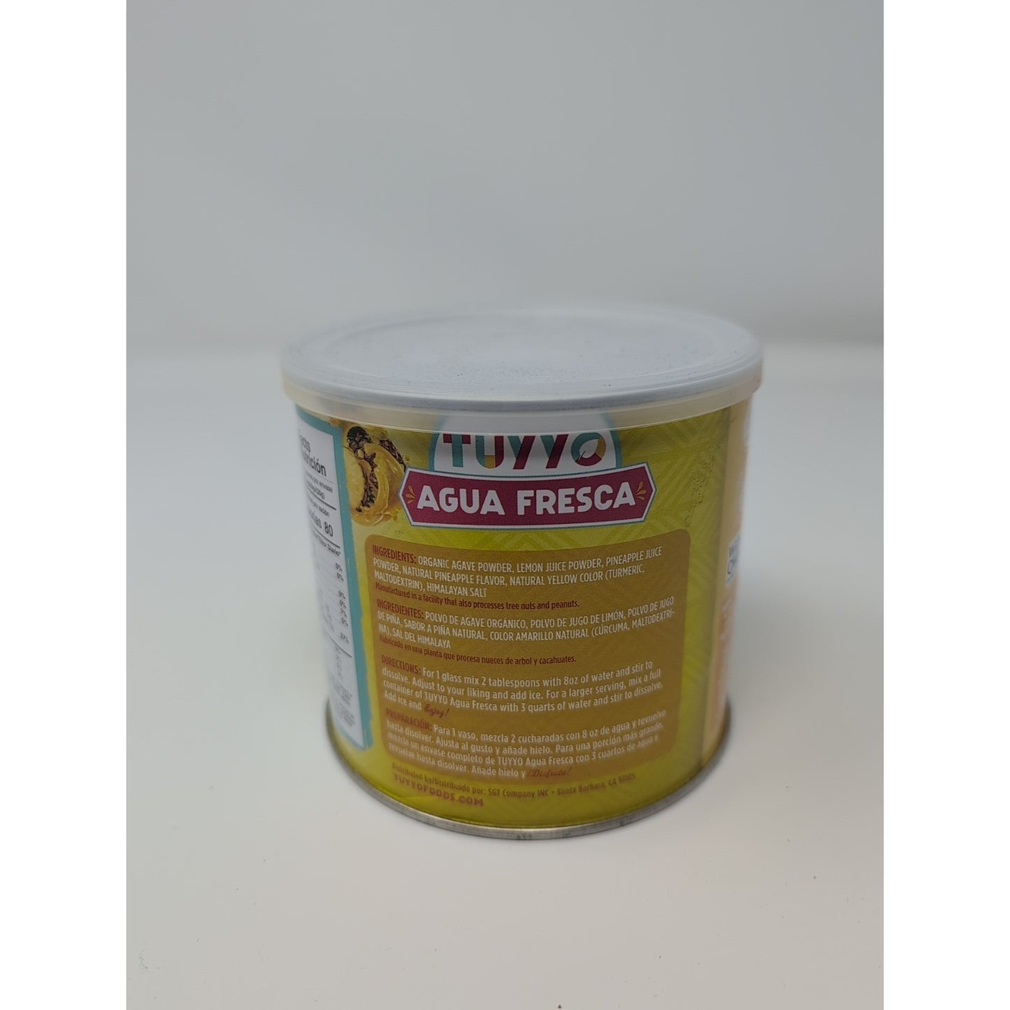 Tuyyo Agua Fresca Powder Pineapple Flavor 8.5 Ounce Canister