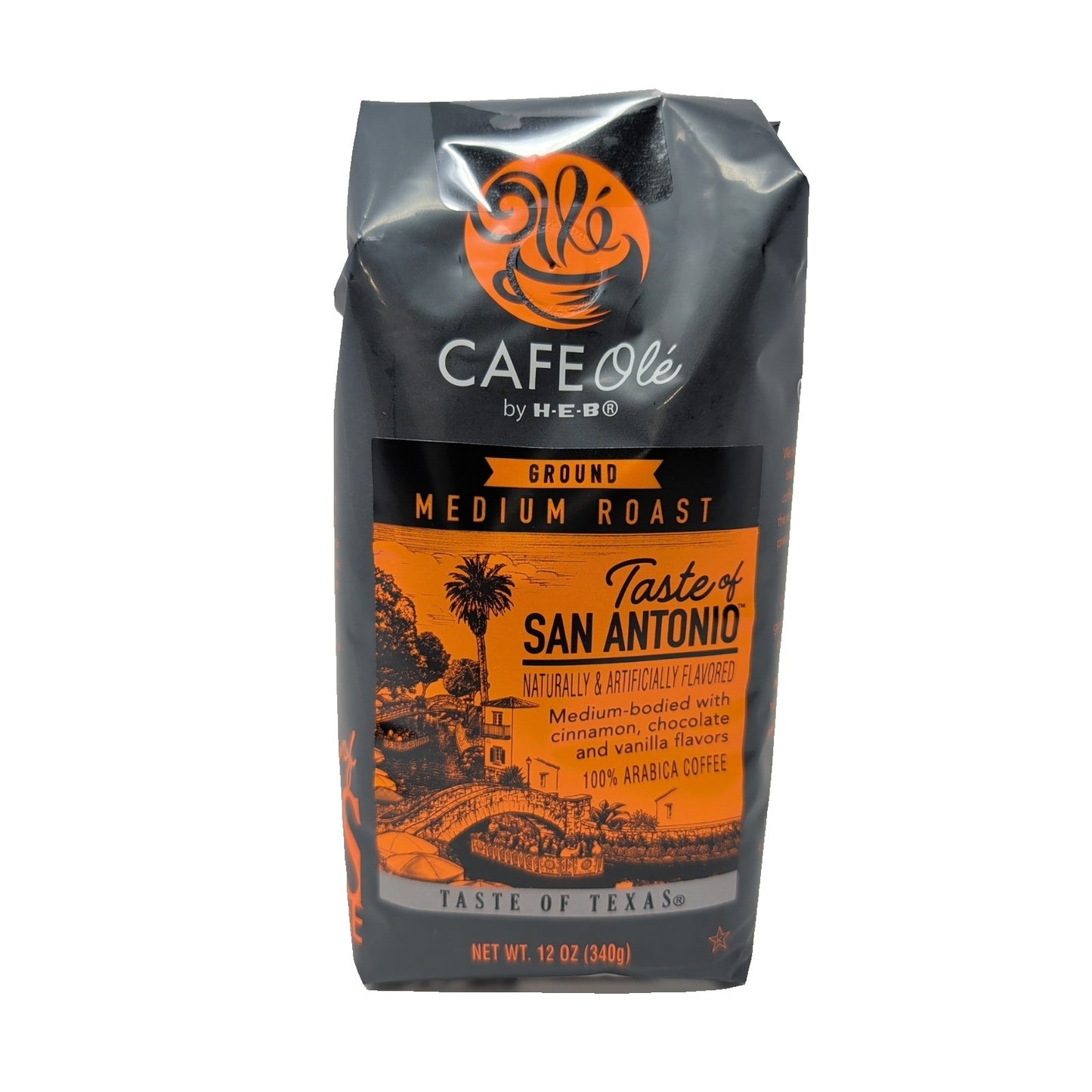 Cafe Ole By HEB Taste Of San Antonio Ground Coffee 12 Ounce Bag