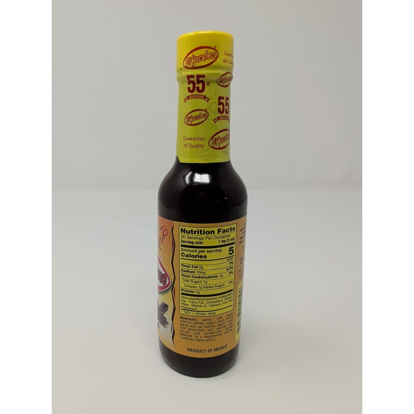 El Yucateco Chile Chipotle Hot Sauce 5 Ounce Glass Bottle