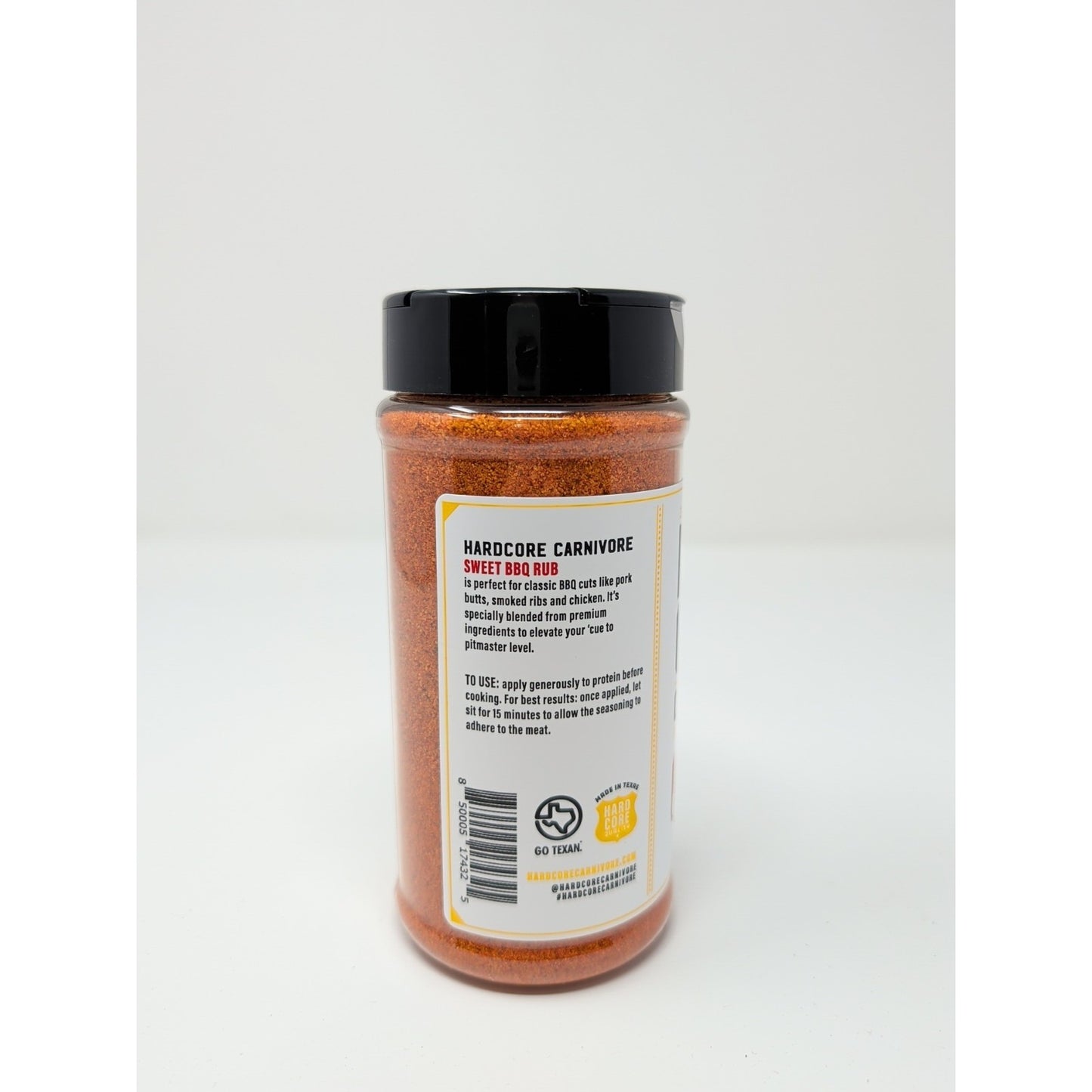 Hardcore Carnivore Sweet BBQ Rub 12.25 Ounce Plastic Shaker