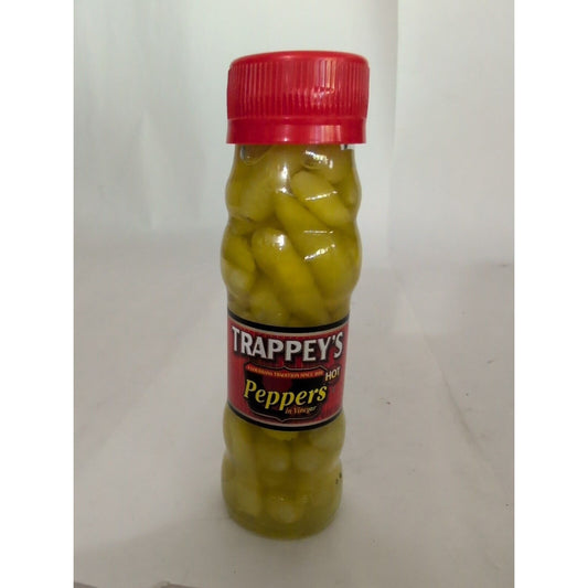 Trappey's Hot Peppers In Vinegar 4.5 Ounce Glass Bottle