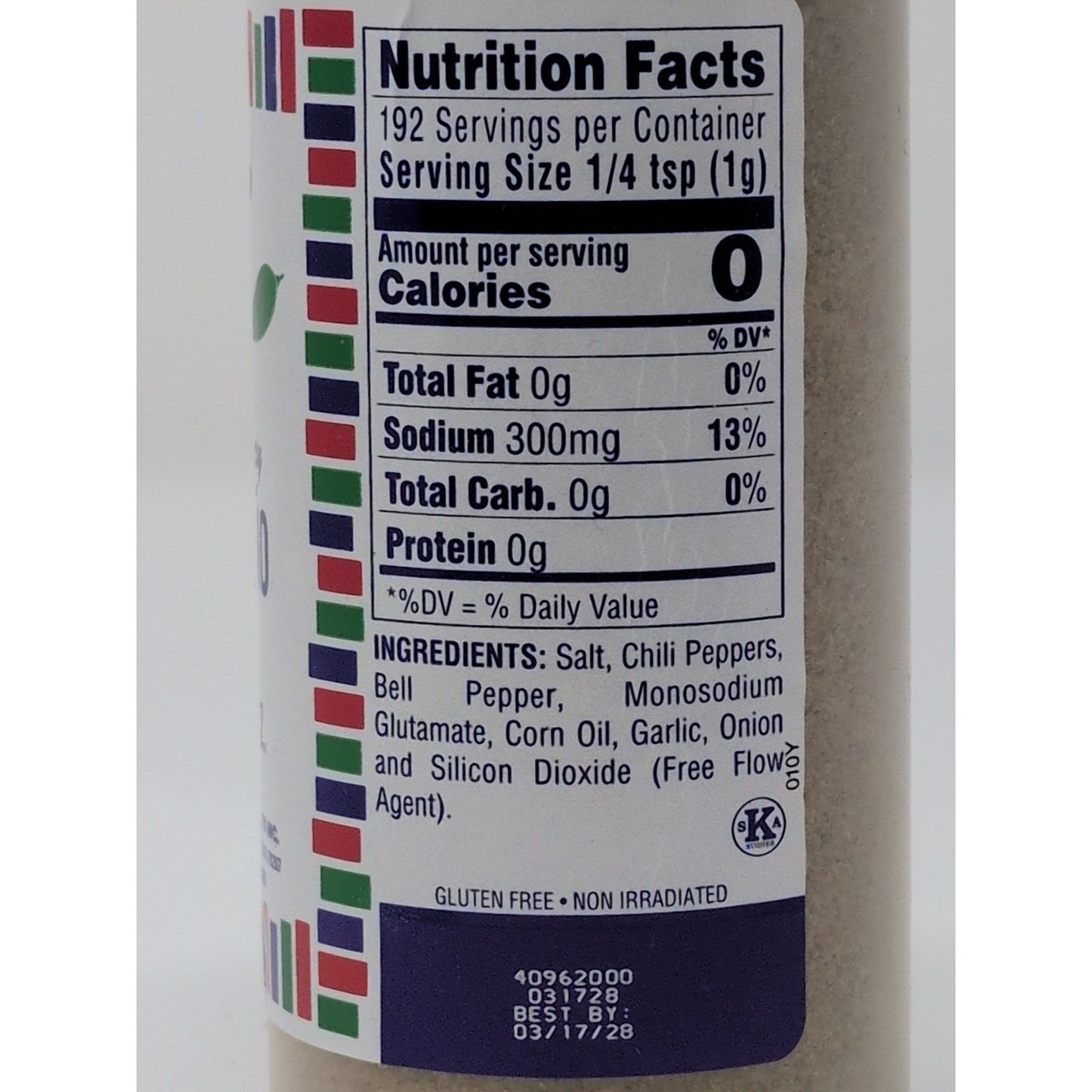 Bolner's Fiesta Extra Fancy Jalapeno Salt 7 Ounce Plastic Shaker