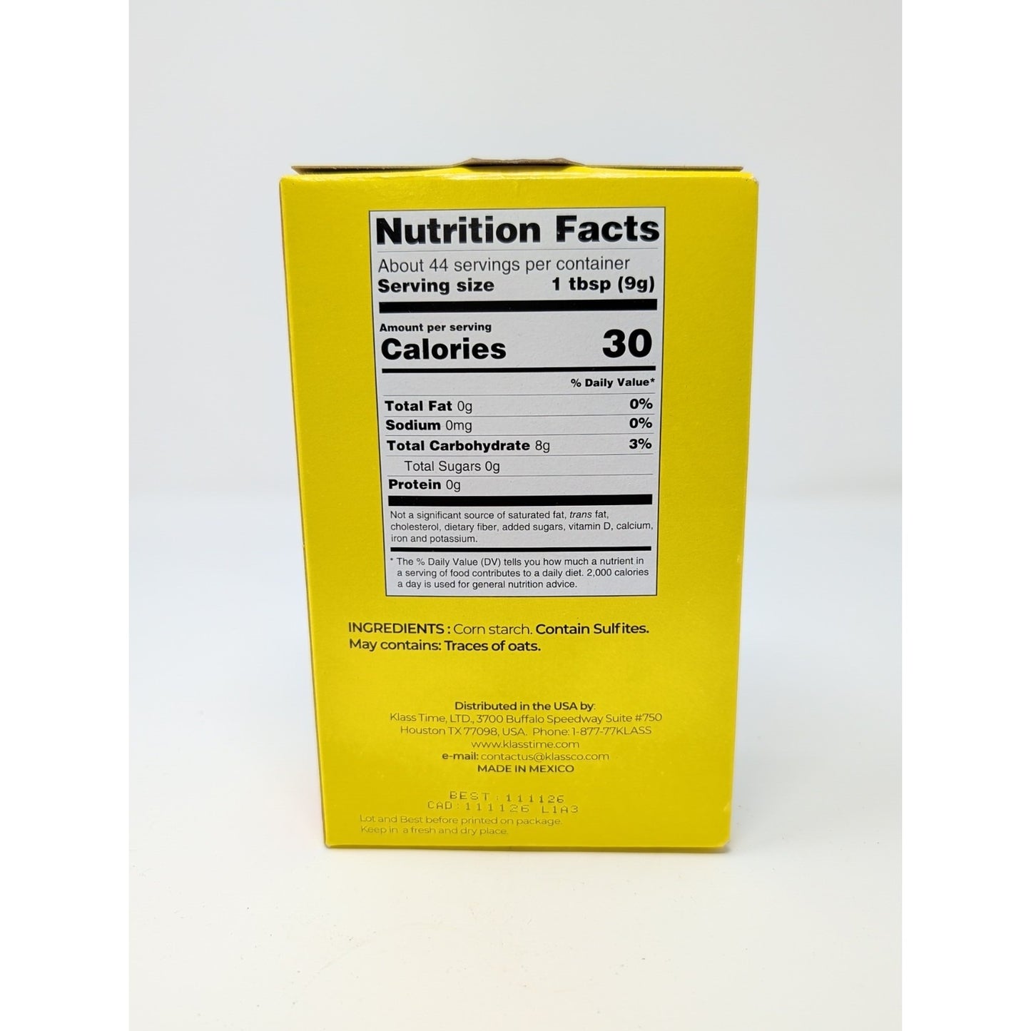 Klass Corn Starch  (Fecula De Maiz) 14.1 Ounce Box