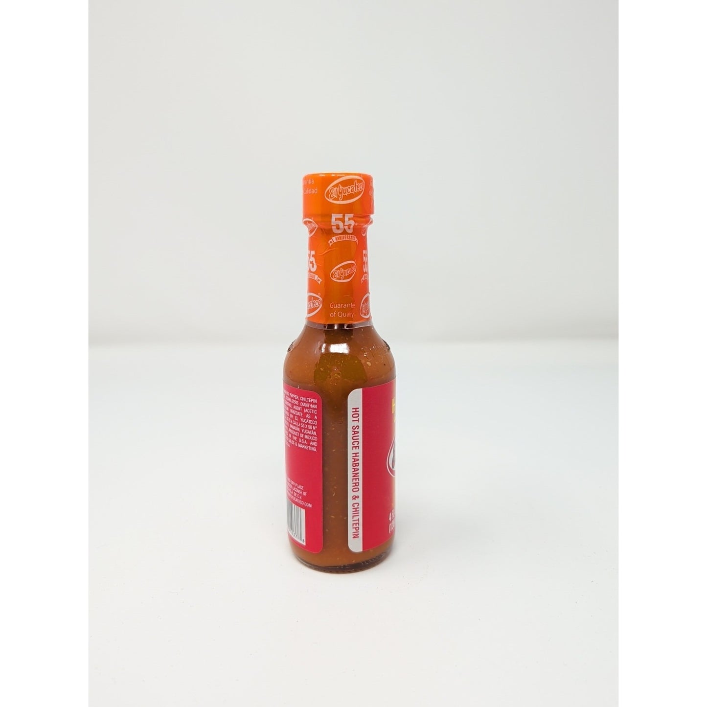 El Yucateco Habanero & Chiltepin Hot Sauce 4 Ounce Glass Bottle
