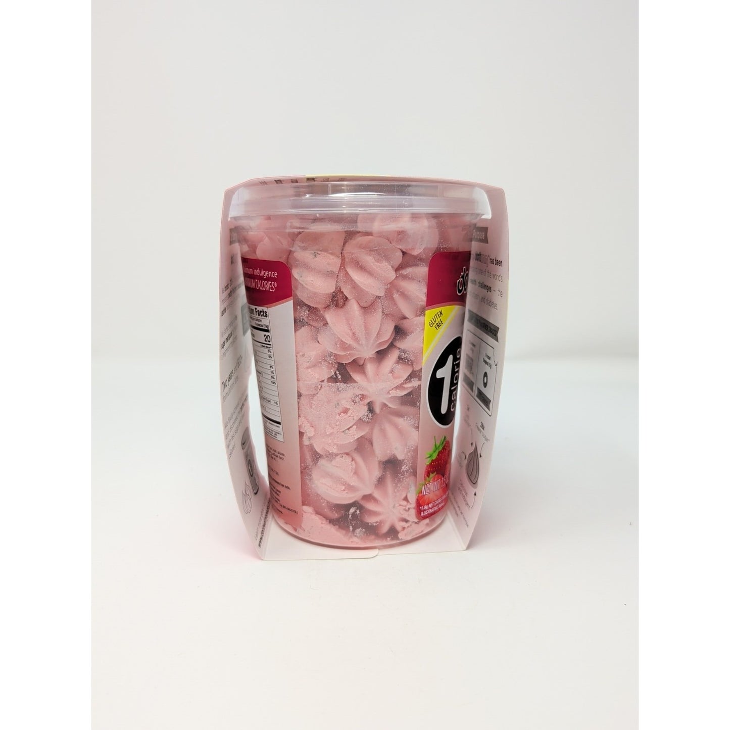 don'tworry Meringues Strawberry Flavor 1.5 Ounce Plastic Container