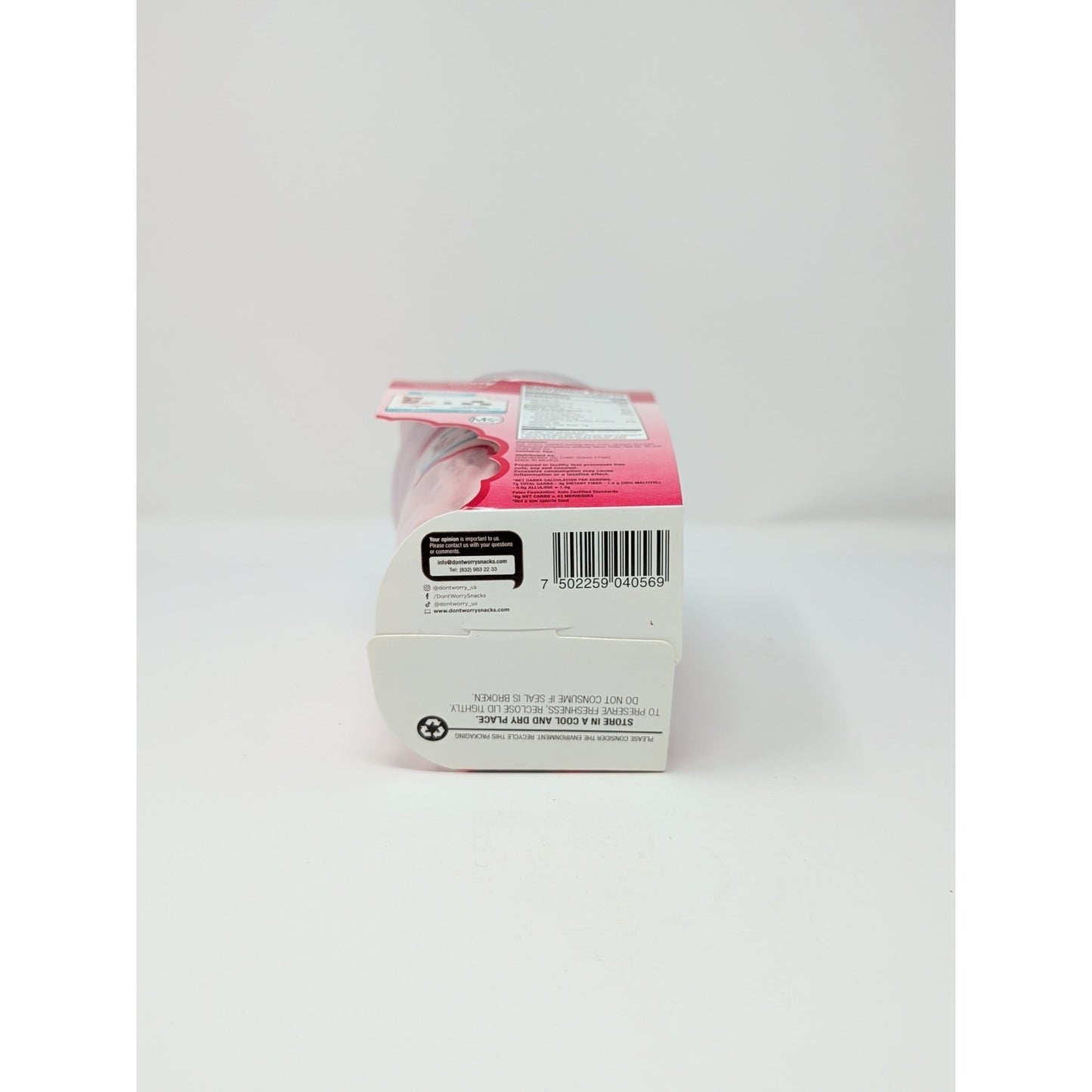 don'tworry Meringues Strawberry Flavor 1.5 Ounce Plastic Container