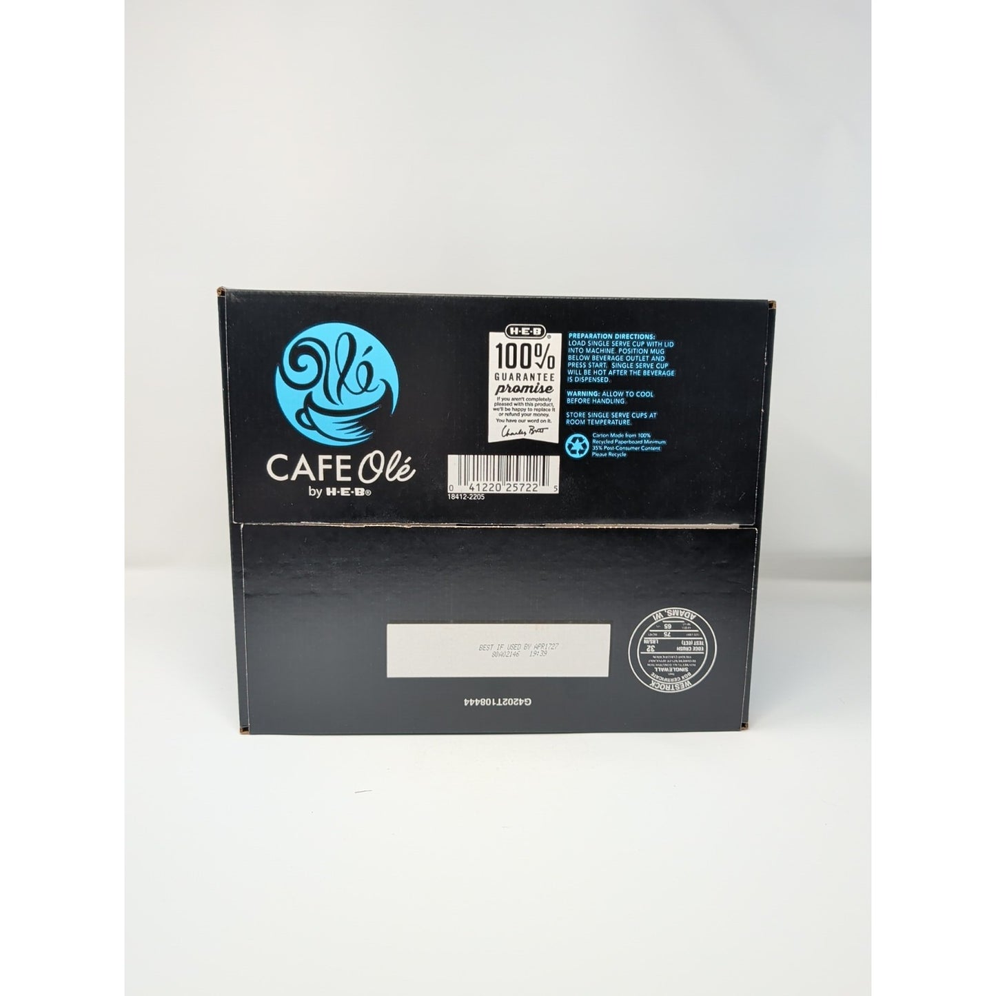 Cafe Ole By HEB Texas Pecan Coffee K-Cups 100 Count Box