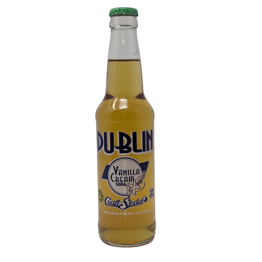 Dublin Craft Soda Vanilla Cream Soda 12 Ounce Glass Bottle Pure Cane Sugar