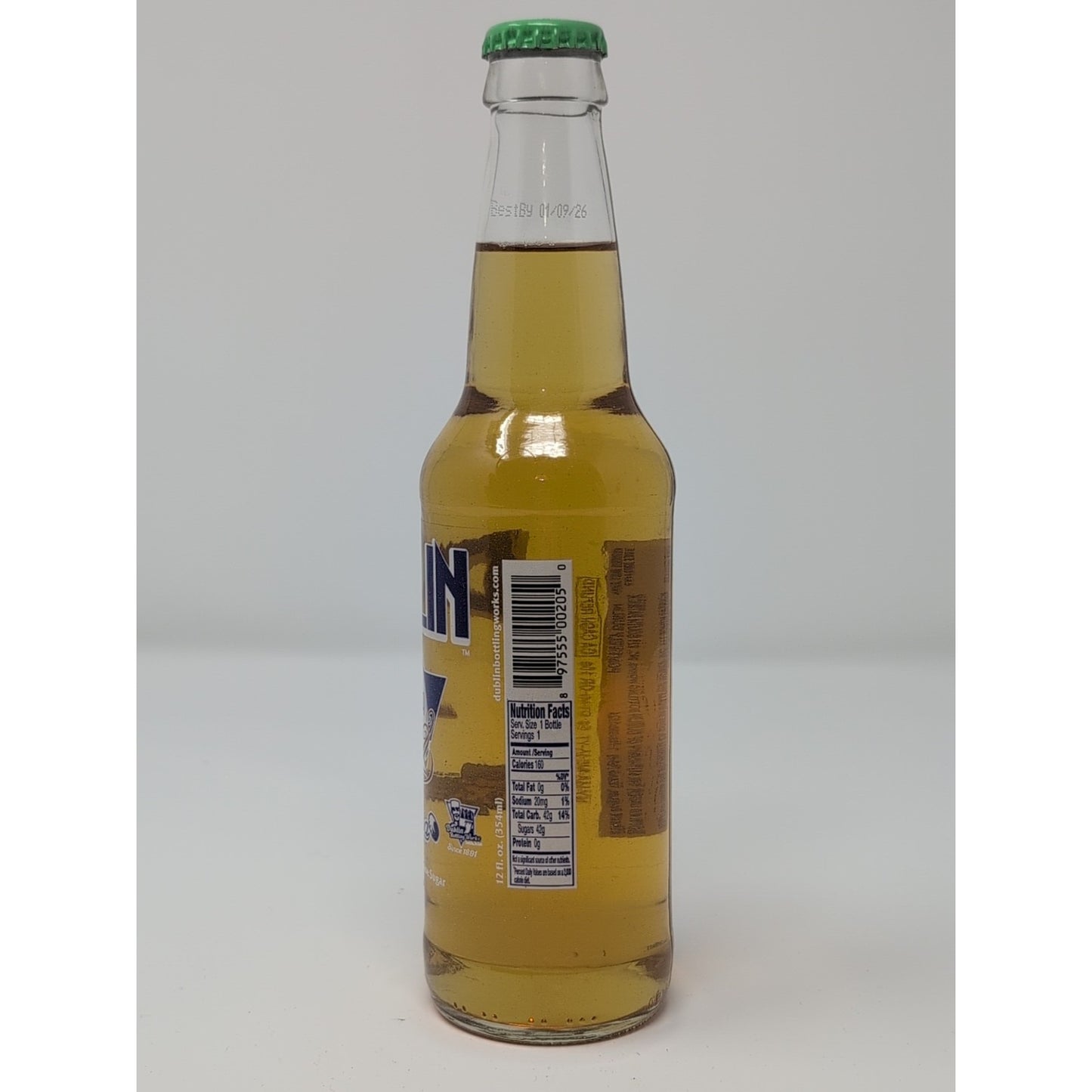 Dublin Craft Soda Vanilla Cream Soda 12 Ounce Glass Bottle Pure Cane Sugar
