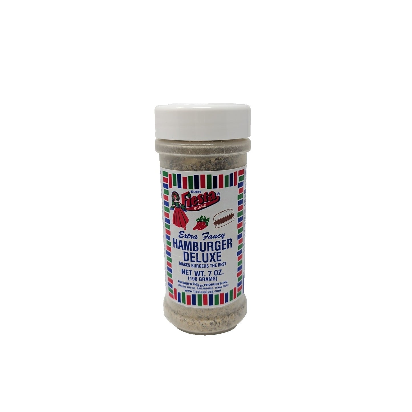 Bolner's Fiesta Extra Fancy Hamburger Deluxe 7 Ounce Plastic Shaker