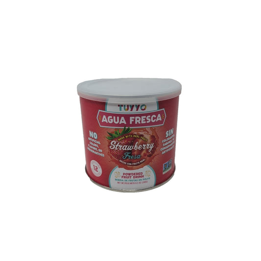 Tuyyo Strawberry (Fresa) Agua Fresca Powder 8.5 Ounce Canister